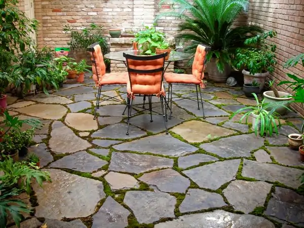 stone small patio